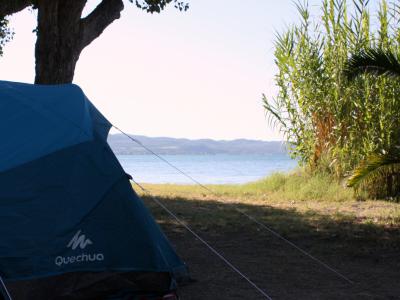 camping lake tent