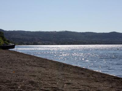 camping direttamente sul lago